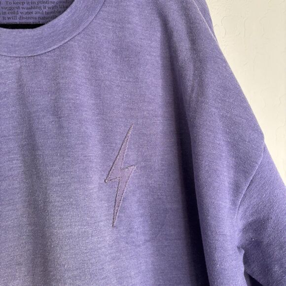 Aviator Nation Bolt Stitch Sweatshirt Set Purple - Picture 6 of 9